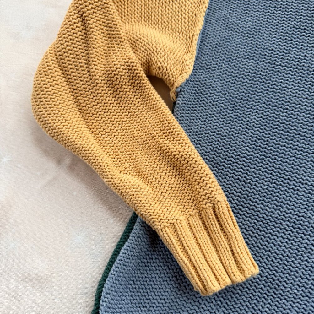 American Eagle Colorblock Cropped‎ Crewneck Sweater – XS – 100% Cotton - Picture 4 of 12